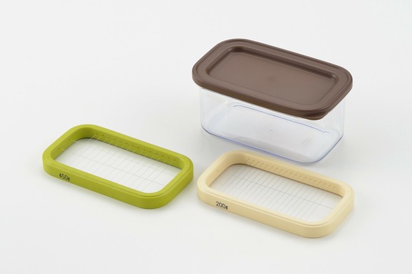 ヨシカワ ぎゅっと一押し!シール蓋で密閉保存ができるバターカッター