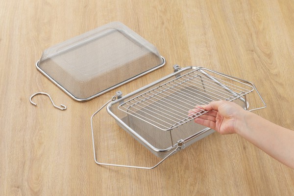 ヨシカワ（yoshikawa） ドライフルーツや干し野菜が作れるコンパクトなステンレス角型干しかご YJ3477 thumbnail 3