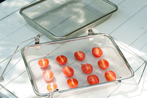 ヨシカワ（yoshikawa） ドライフルーツや干し野菜が作れるコンパクトなステンレス角型干しかご YJ3477 thumbnail 9