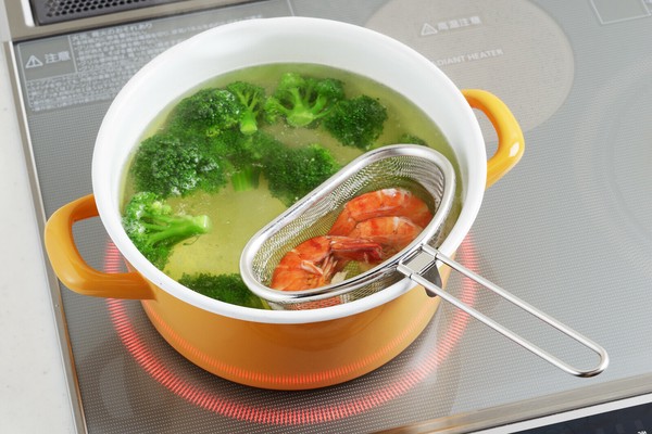 ヨシカワ（yoshikawa） 料理のいろは 別々に食材が茹でられるハーフストレーナー 小 日本製 YJ2821 thumbnail 6