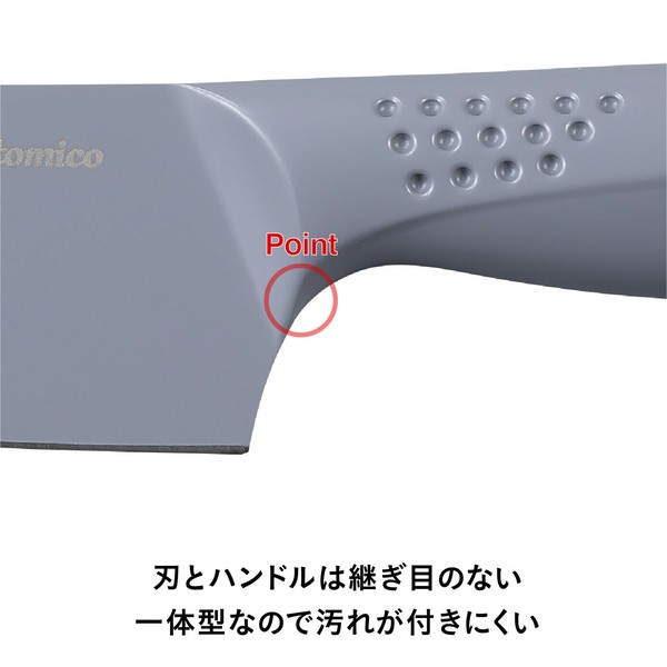 CB JAPAN（シービージャパン） atomico 三徳包丁 17.8cm 食洗機対応 汚れがつきにくい三徳包丁 フッ素加工 グレー thumbnail 10