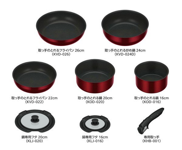 サーモス（THERMOS） 取っ手のとれる フライパン3点セット DA IH・ガス対応 thumbnail 3