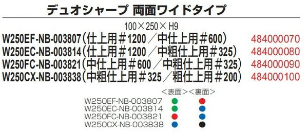 DMT（ディーエムティー） デュオシャープ 両面ワイドタイプ 中仕上用＃600／中粗仕上用＃325 W250FC-NB-003821 thumbnail 2