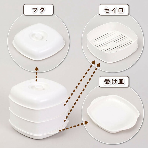 TableCraft（テーブルクラフト） 蒸し器 2段 ホワイト 510-57 thumbnail 6