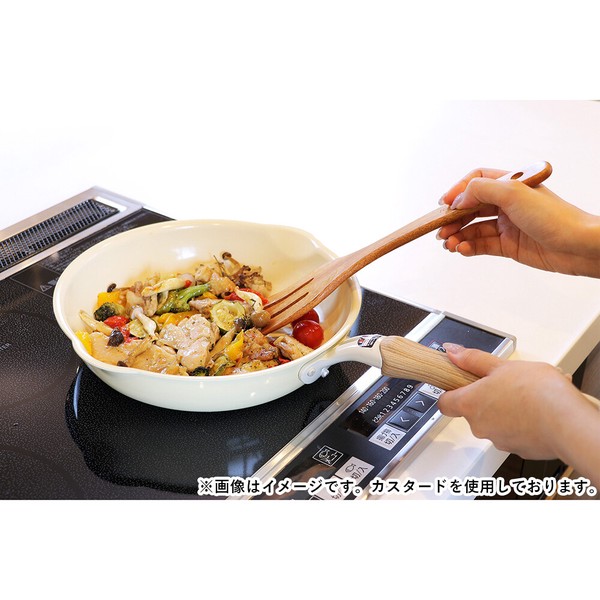 フライパン 24cm IH ガス火対応 セラミック 両口 軽量 ピンク NQ-433 セラミック毎日パン thumbnail 3