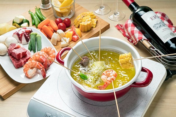 高木金属（TAKAGI METAL） ホーローフライ & フォンデュ鍋 20cm ガス火・IH対応 レッド HT-20RW thumbnail 4