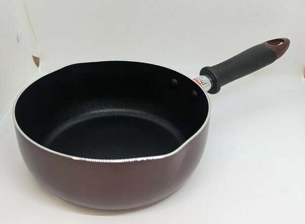 Hirano（ヒラノ） IH対応 フッ素加工 雪平鍋 18cm ブラウン