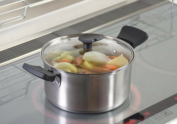 パール金属（PEARL LIFE） チーノ 両手鍋 18cm ガラス蓋付 IH対応 オール熱源対応 ふっ素加工 HB-6562 thumbnail 5