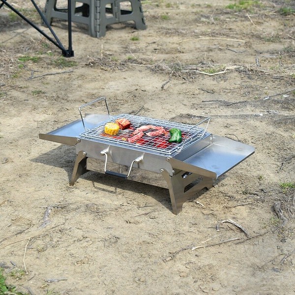 和平フレイズ（FREIZ） パークレーン 折りたたみステンレスバーベキューコンロS 12人用 レジャー アウトド thumbnail 9