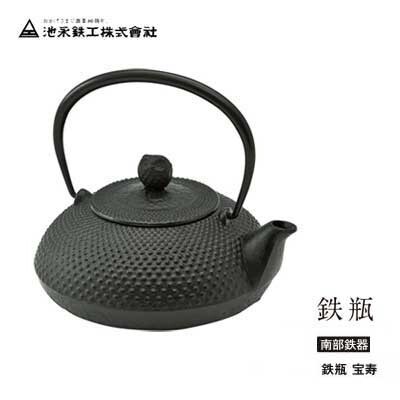 南部鉄器 鉄瓶 宝寿 0.6L やかん ケトル ガス火対応 日本製 池永鉄工 鉄鋳物
