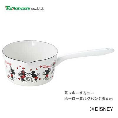 タマハシ ミッキー＆ミニー ホーローミルクパン15cm MMJ-02