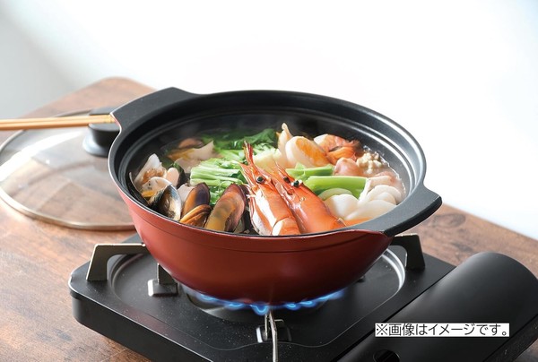ガラス蓋付 卓上鍋 18cm 旨味 ふっ素加工 IH対応 パール金属 HC-1431 thumbnail 6