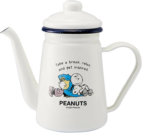 タマハシ ホーローカフェポット スヌーピー 豊琺瑯 SNJ-2305 日本製 ガス火専用 thumbnail 2