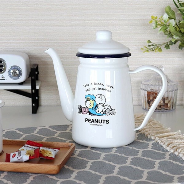 タマハシ ホーローカフェポット スヌーピー 豊琺瑯 SNJ-2305 日本製 ガス火専用 thumbnail 4