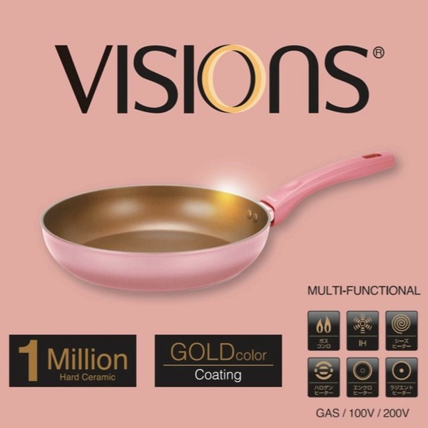 パール金属（PEARL LIFE） VISIONS ビジョン GOLDCoating ディープパン24cm CP-8797 thumbnail 5