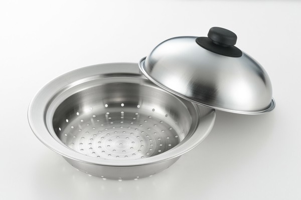 ヨシカワ 美味彩菜 お鍋にのせて使う蒸しプレート 20～22cm フタ付 ドーム型 SJ2631