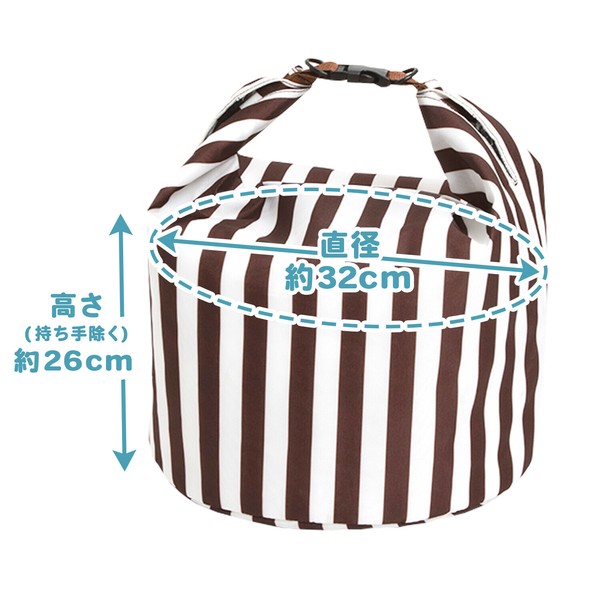 TableCraft（テーブルクラフト） 保温調理カバー ホワイト×ブラウン ストライプ柄 625-02 thumbnail 4