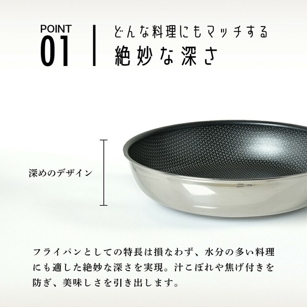 PARK LANE（パークレーン） ネオ チタンコート フライパン 20cm K-10585 ガス火・IH thumbnail 2
