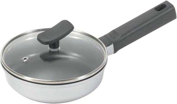 パール金属（PEARL LIFE） チーノ 目玉焼 14cm ガラス蓋付 ダイキャスト ガス火専用 ふっ素加工 HB-6565 thumbnail 2