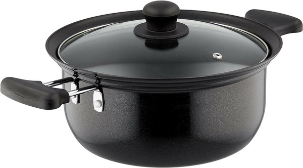 パール金属（PEARL LIFE） バブシャッター 両手鍋 22cm IH対応 ガラス鍋蓋付 内面フッ素加工  HB-2874 thumbnail 6