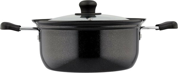 パール金属（PEARL LIFE） バブシャッター 両手鍋 22cm IH対応 ガラス鍋蓋付 内面フッ素加工  HB-2874 thumbnail 7