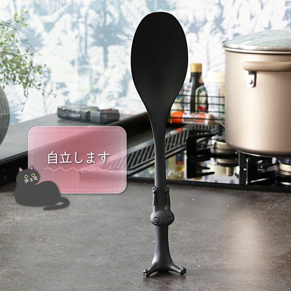 TableCraft（テーブルクラフト） キッチンツール ブラック 黒猫 マルチスプーン 510-20 thumbnail 3