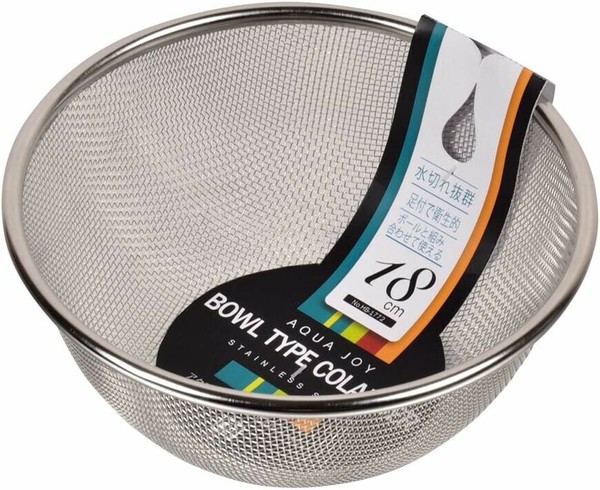 パール金属（PEARL LIFE） アクアジョイ ステンレス製 ボール 型 ザル 18cm HB-1772 thumbnail 2