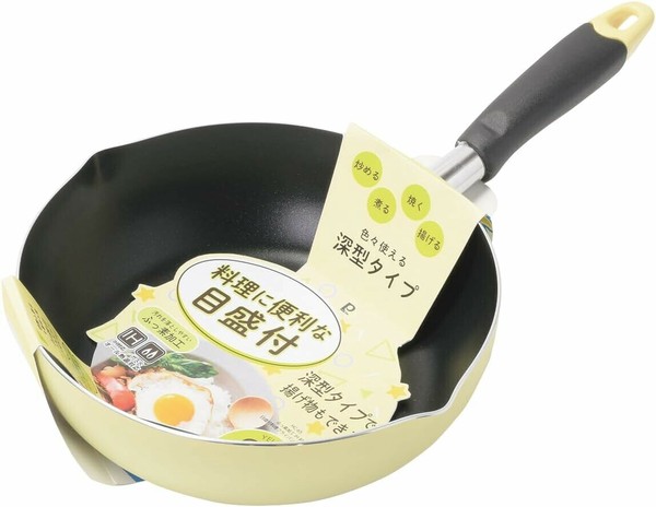 パール金属（PEARL LIFE） ふっ素加工 IH対応 目盛付 料理 フライパン22cm ピンク HC-67 thumbnail 9