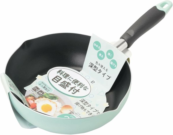 パール金属（PEARL LIFE） ふっ素加工 IH対応 目盛付 料理 フライパン22cm ピンク HC-67 thumbnail 10
