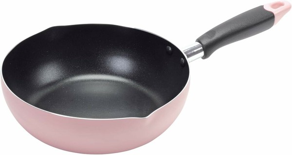 パール金属（PEARL LIFE） ふっ素加工 IH対応 目盛付 料理 フライパン22cm ピンク HC-67 thumbnail 5