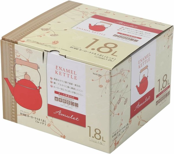 パール金属（PEARL LIFE） ケトル 1.8L レッド アミュレット HC-384 thumbnail 4