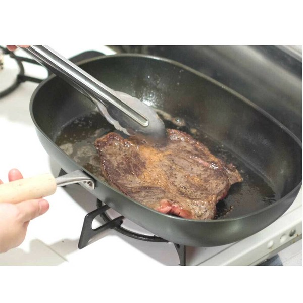 杉山金属（Sugiyama Kinzoku） 匠味 鉄オーバルフライパン KS-3043 thumbnail 3