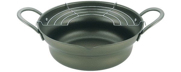 縁(えにし)広口揚げ鍋アミ付 24cm