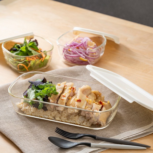 HARIO（ハリオ） スタッキング耐熱ガラスコンテナ 4個セット 保存容器 ガラス容器 耐熱容器 キッチン用品 thumbnail 5