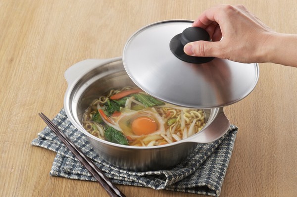 ヨシカワ どんぶり鍋 ＆ ラーメン鍋 兼用蓋 SJ3619 thumbnail 5