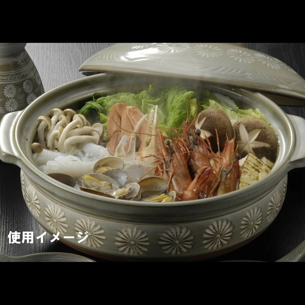 SUZUKI（スズ木） 土鍋 銀峯 花三島 深鍋 8号 2-3人用 thumbnail 8
