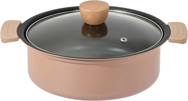 パール金属（PEARL LIFE） ふっ素加工IH対応ガラス蓋付卓上鍋20cm(ザル付) HC-896 thumbnail 4