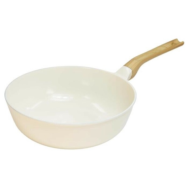 NANSEN JAPAN（ナンセンジャパン） 軽くて使いやすいセラミックディープパン28cm ホワイト IH対応