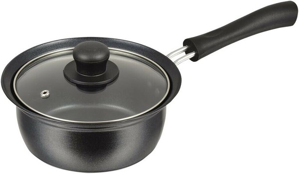 パール金属（PEARL LIFE） バブシャッター 片手鍋 18cm IH対応 ガラス鍋蓋付 内面フッ素加工  HB-2872 thumbnail 3