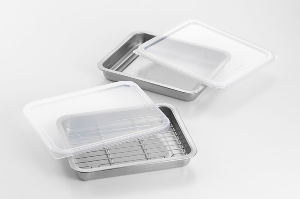 ヨシカワ ステンレス 浅型 バット セット 2PCS SJ3659