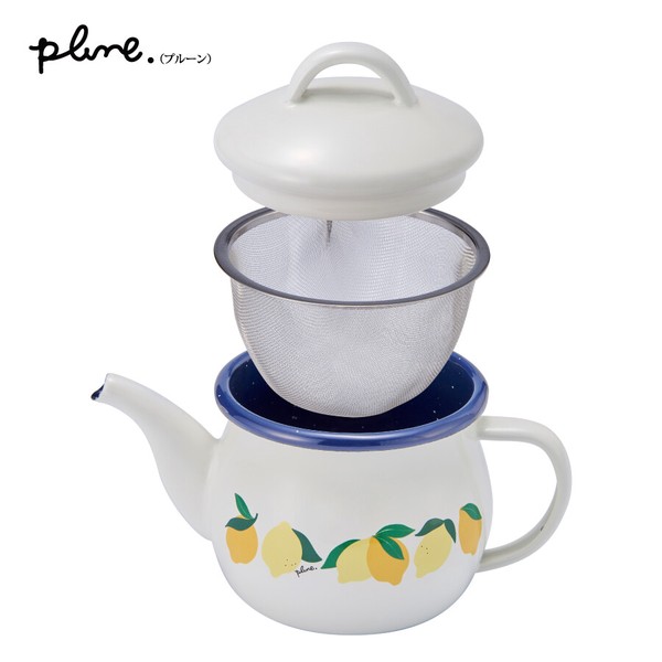 plune.(プルーン) ホーローティーポット「モノトーンドッグ」 珈琲 紅茶 茶こし付 ポット 湯沸かし ガス火専用 thumbnail 5
