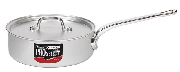 北陸アルミニウム（hokua） プロセレクト浅型片手鍋 15cm ＜日本製＞【ガス火専用】