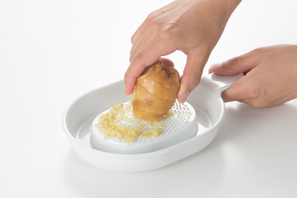 ヨシカワ 底面はすべり止め付き！らくらくおろし器（受け皿付） thumbnail 3