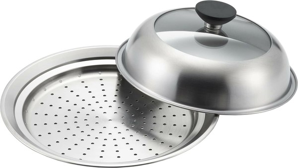 ヨシカワ（yoshikawa） 見える！フライパン用蒸し器20-22cm YJ3211 thumbnail 2