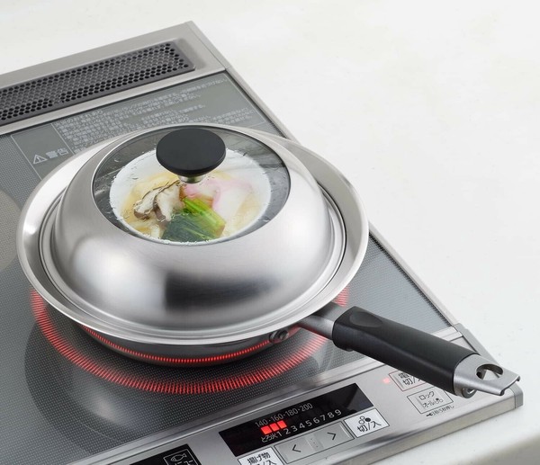 ヨシカワ（yoshikawa） 見える！フライパン用蒸し器20-22cm YJ3211 thumbnail 4