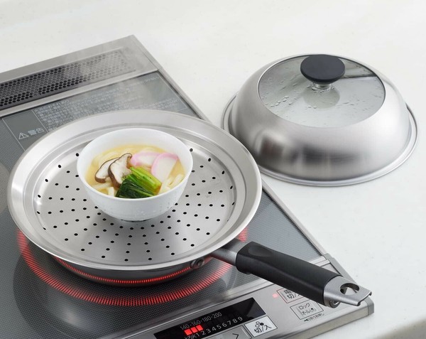 ヨシカワ（yoshikawa） 見える！フライパン用蒸し器20-22cm YJ3211 thumbnail 5