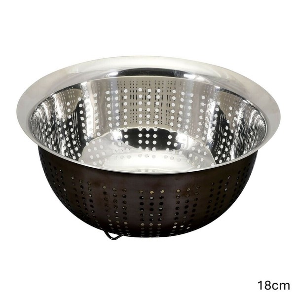 リバティーコーポレーション（Liberty Corporation） ステンレス製 軽量 パンチングザル 16cm 足付 ブラック LD-434 thumbnail 3