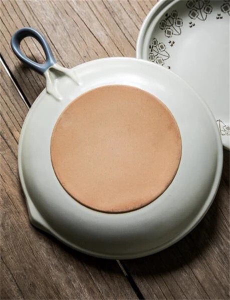 ≪予約商品≫早い者勝ち レトロ シングルハンドル 陶土鍋 陶磁器鍋 目玉焼き鍋 グラタン ホットプレート 画像の色 thumbnail 2