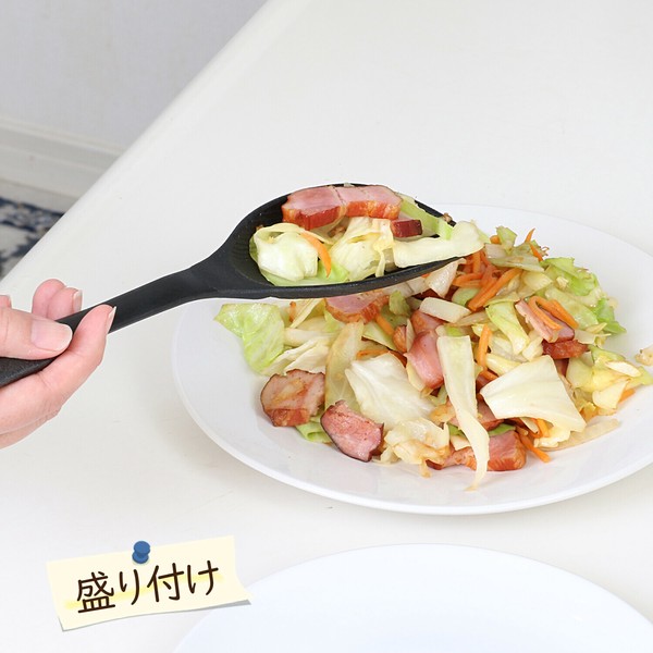 Astro（アストロ） スパチュラ ブラック 抗菌 備長炭入り 食洗機対応 マルチスプーン ブラック 1本 510-40 thumbnail 4