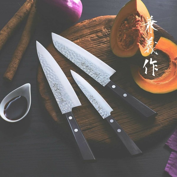 ヤクセル（YAXELL） 兼義作 V金10鎚目クラド 三徳包丁 165mm  30613 thumbnail 7